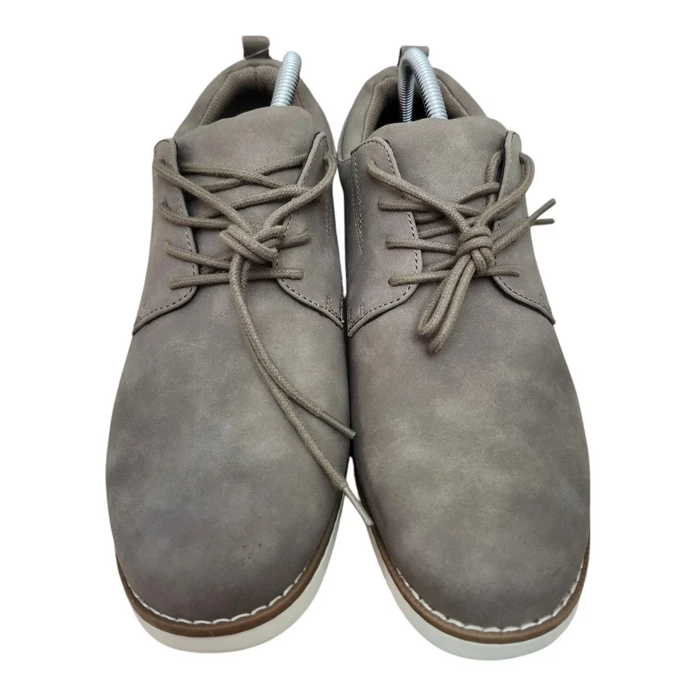 New Men's Casual Oxford Shoes Gray Lace-Up Target Size 10.5M‎ Faux Leather
